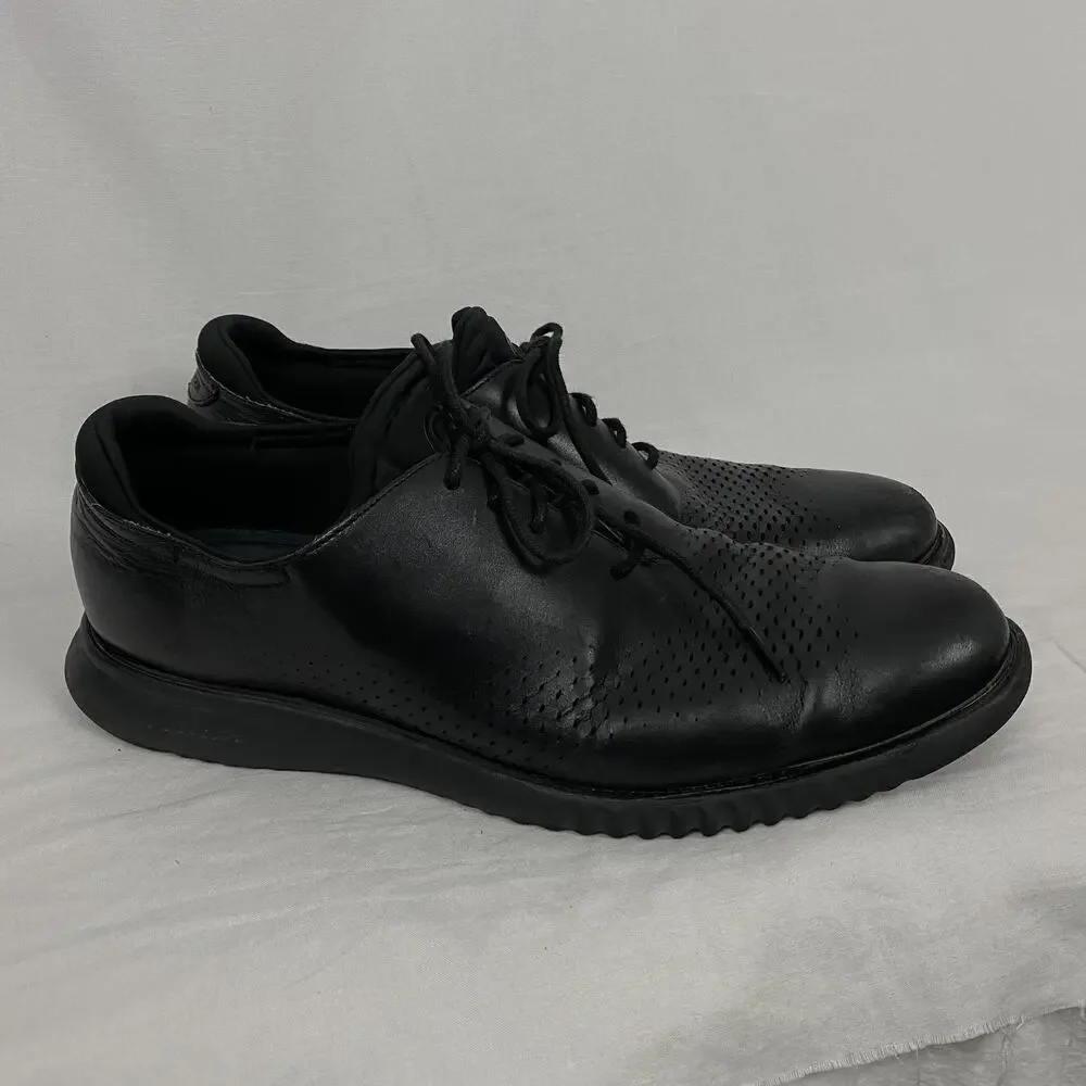 Cole Haan‎ 2.ZERØGRAND Laser Wingtip Oxford Shoes Mens 13 Black Leather C23832